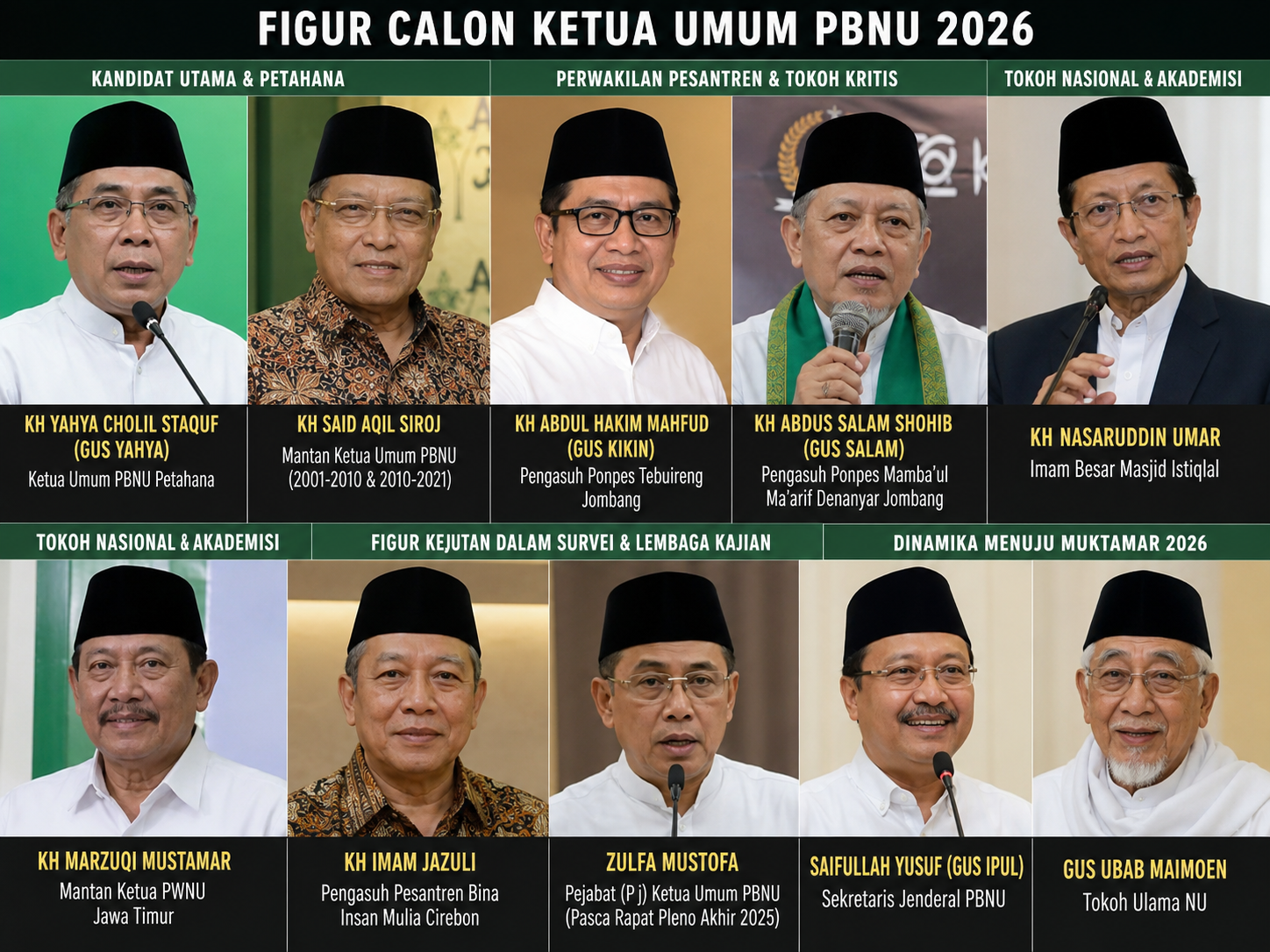 Muktamar NU 2026 Kian Dekat, Figur Calon Ketua Umum PBNU Mulai Bermunculan